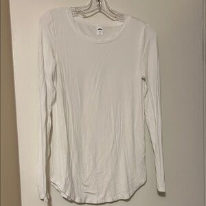 Old Navy White Long Sleeve Tee